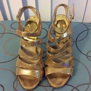 Golden Micheal Kors Heels